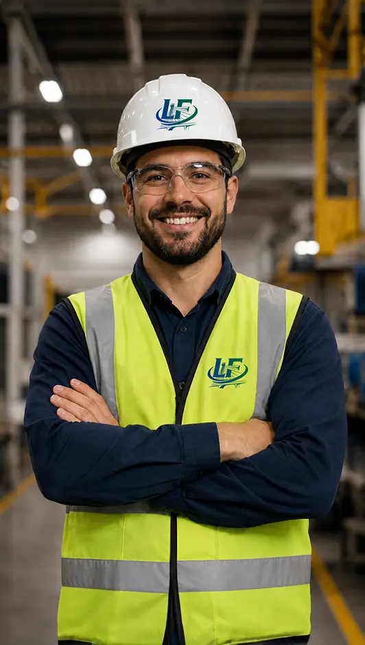 Profissional de Segurança do Trabalho da LF Gestão SST em atividade